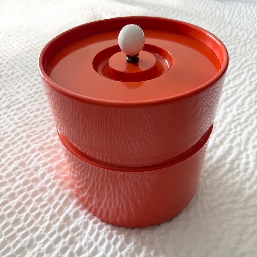 Vintage‎ Heller Sergio Asti 1 Ice Bucket Orange Space Age